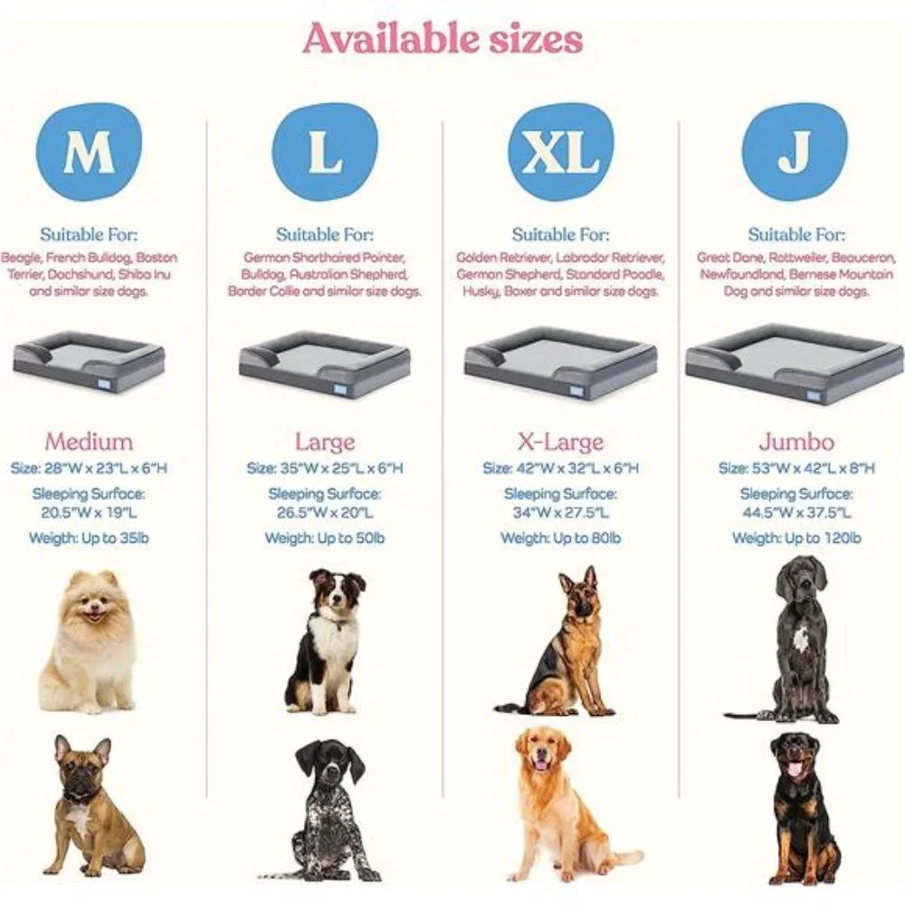 Orthopedic Sofa Dog Bed Removable Washable Cover & Nonslip Bottom, Medium Dogs